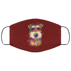 Hand painted Schnauzer human Face Mask