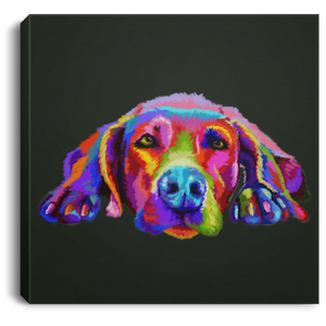 Hand Painted Weimaraners Square Canvas .75in Frame