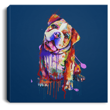 Load image into Gallery viewer, Hand Painted Bull Dog Square Canvas .75in Frame