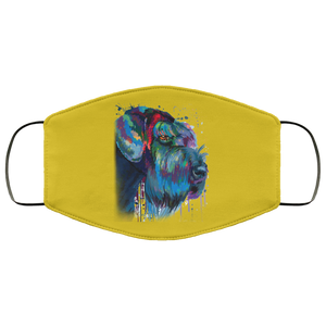 Hand painted Schnauzer human Face Mask