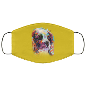 Hand painted cavalier human Face Mask