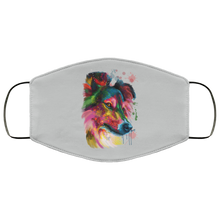 Load image into Gallery viewer, Hand painted sheltie human Face Mask