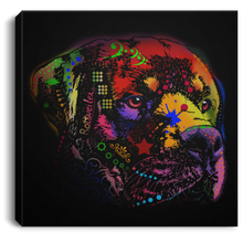 Load image into Gallery viewer, Hand Painted Rottweiler Square Canvas .75in Frame