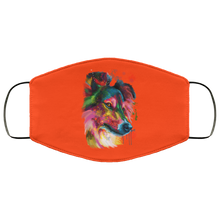 Load image into Gallery viewer, Hand painted sheltie human Face Mask