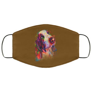 Hand painted bassethound human Face Mask