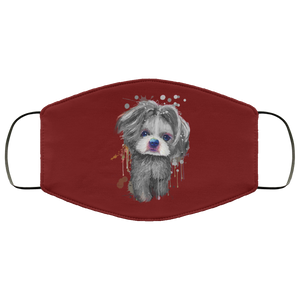 Hand painted 	Shih Tzu human Face Mask