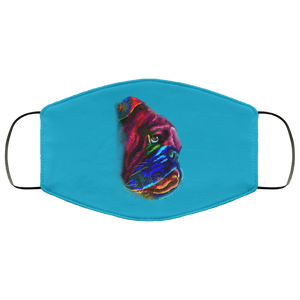 Hand painted Bull Dog human Face Mask