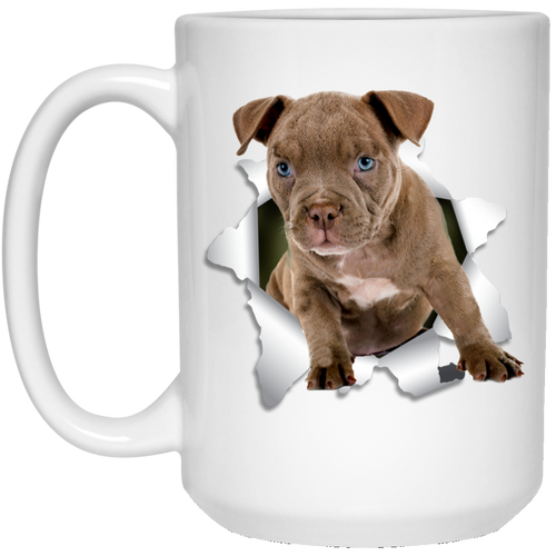 PITBULL 3D 15 oz. White Mug
