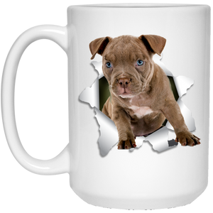 PITBULL 3D 15 oz. White Mug