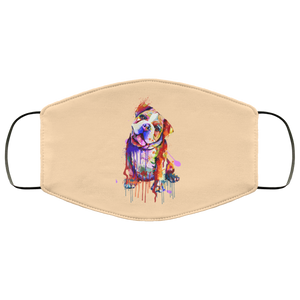 Hand painted Bull Dog human Face Mask