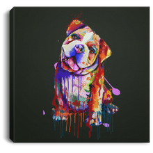 Load image into Gallery viewer, Hand Painted Bull Dog Square Canvas .75in Frame