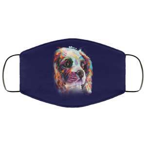 Hand painted cavalier human Face Mask