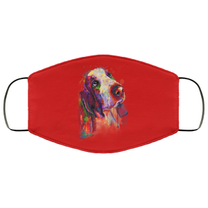 Hand painted bassethound human Face Mask