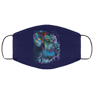 Hand painted Schnauzer human Face Mask