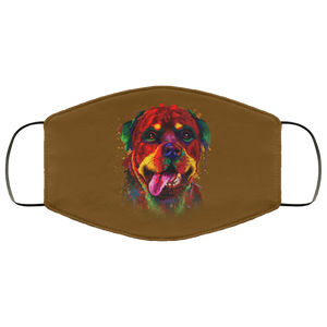 Hand painted rottweiler human Face Mask