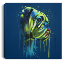 Load image into Gallery viewer, Hand Painted Bull Dog Square Canvas .75in Frame