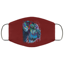 Load image into Gallery viewer, Hand painted Schnauzer human Face Mask