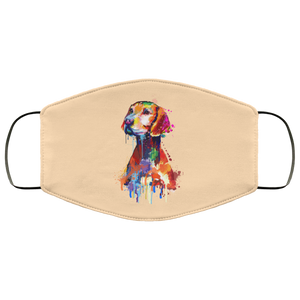 Hand painted vizsla human Face Mask