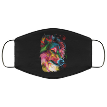 Load image into Gallery viewer, Hand painted sheltie human Face Mask