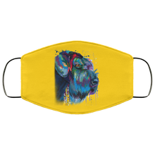 Load image into Gallery viewer, Hand painted Schnauzer human Face Mask