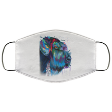 Load image into Gallery viewer, Hand painted Schnauzer human Face Mask