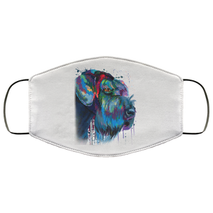 Hand painted Schnauzer human Face Mask