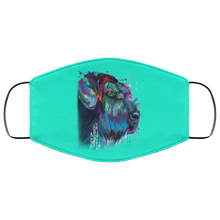 Load image into Gallery viewer, Hand painted Schnauzer human Face Mask