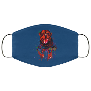 Hand painted rottweiler human Face Mask