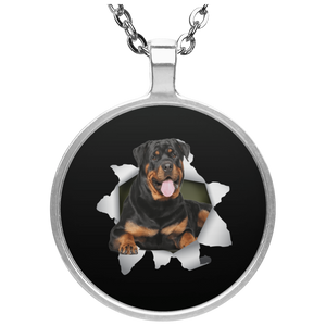 ROTTWEILER 3D Circle Necklace
