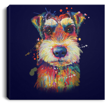 Load image into Gallery viewer, Hand Painted Schnauzer Square Canvas .75in Frame