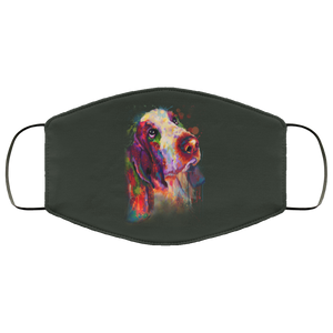 Hand painted bassethound human Face Mask