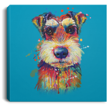 Load image into Gallery viewer, Hand Painted Schnauzer Square Canvas .75in Frame