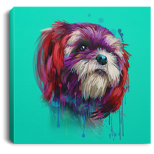 Load image into Gallery viewer, Hand Painted Shih Tzu Square Canvas .75in Frame