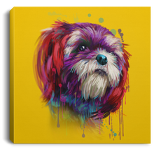Load image into Gallery viewer, Hand Painted Shih Tzu Square Canvas .75in Frame