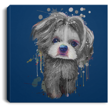 Load image into Gallery viewer, Hand Painted Shih Tzu Square Canvas .75in Frame