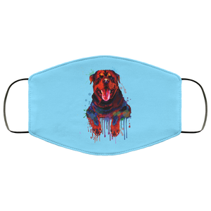 Hand painted rottweiler human Face Mask