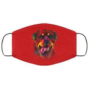 Hand painted rottweiler human Face Mask