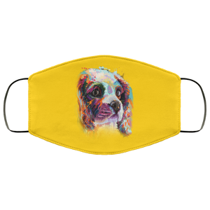 Hand painted cavalier human Face Mask