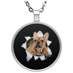 FRENCH BULLDOG 3D Circle Necklace