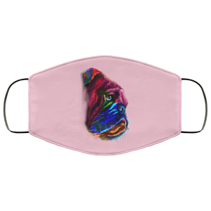 Hand painted Bull Dog human Face Mask