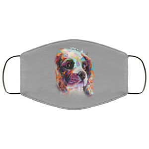 Hand painted cavalier human Face Mask