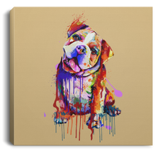 Load image into Gallery viewer, Hand Painted Bull Dog Square Canvas .75in Frame