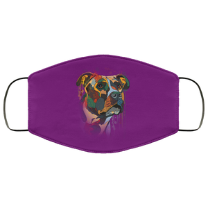 Hand painted pitbull human Face Mask