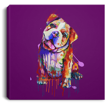 Load image into Gallery viewer, Hand Painted Bull Dog Square Canvas .75in Frame