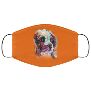 Hand painted cavalier human Face Mask