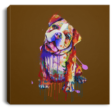 Load image into Gallery viewer, Hand Painted Bull Dog Square Canvas .75in Frame
