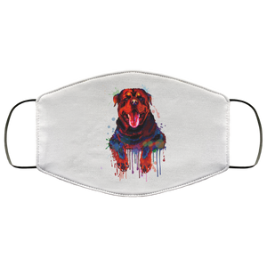 Hand painted rottweiler human Face Mask
