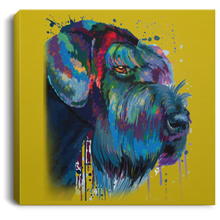 Load image into Gallery viewer, Hand Painted Schnauzer Square Canvas .75in Frame