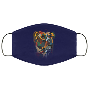 Hand painted pitbull human Face Mask