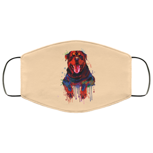 Hand painted rottweiler human Face Mask